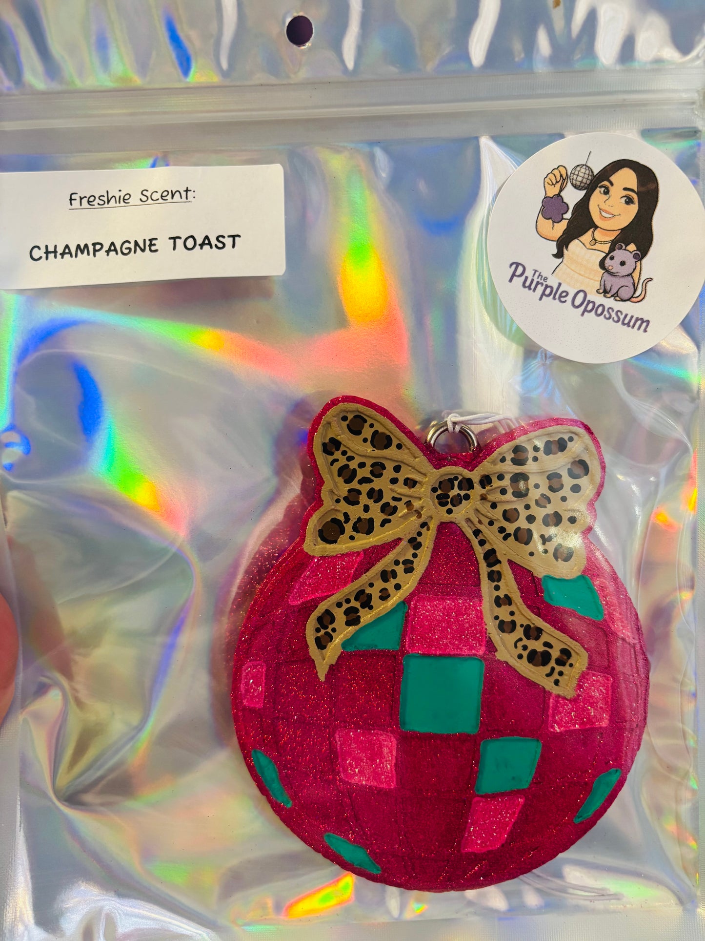 Disco ball w bow
