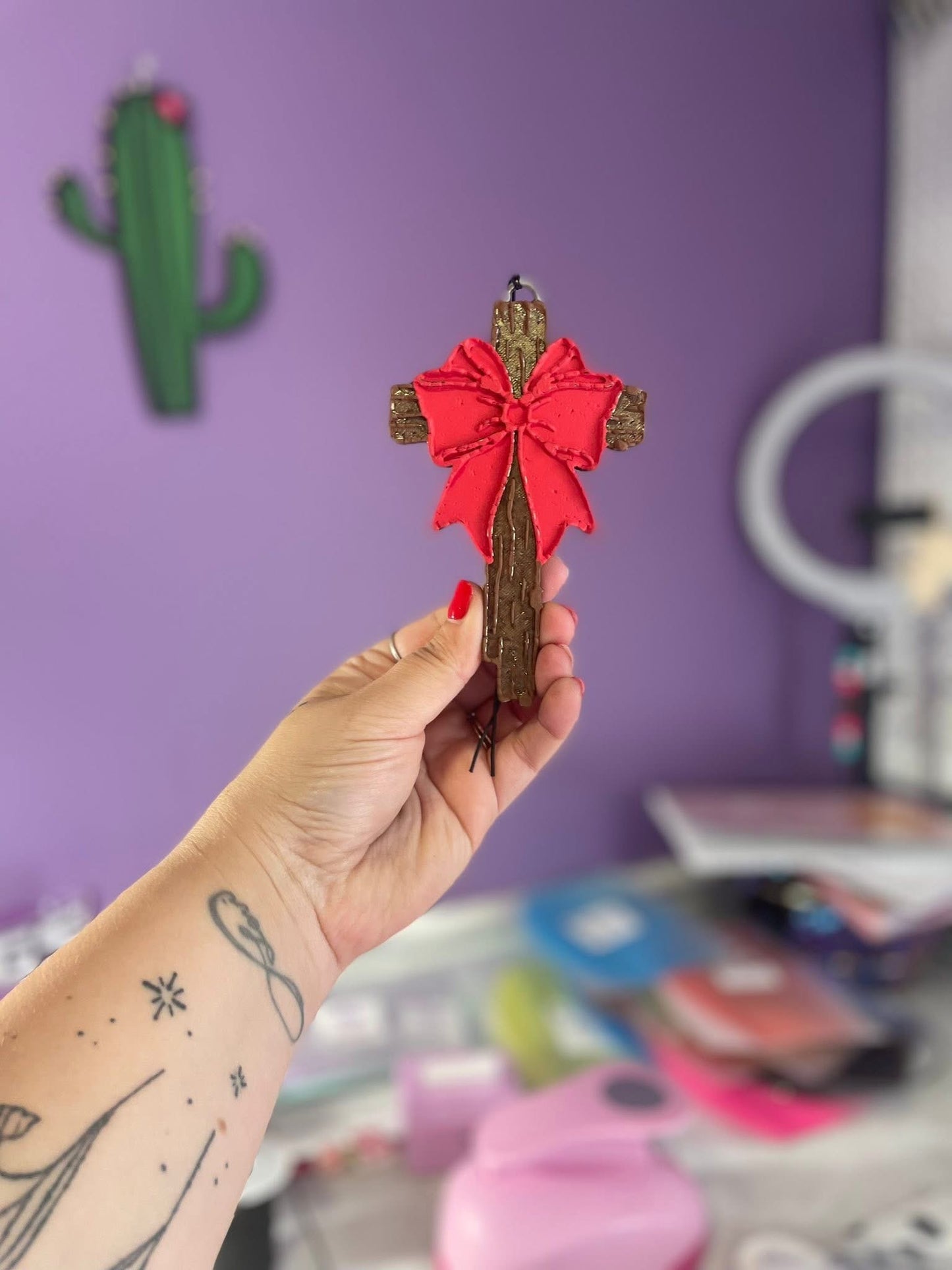 Wooden Cross W/Cardstock