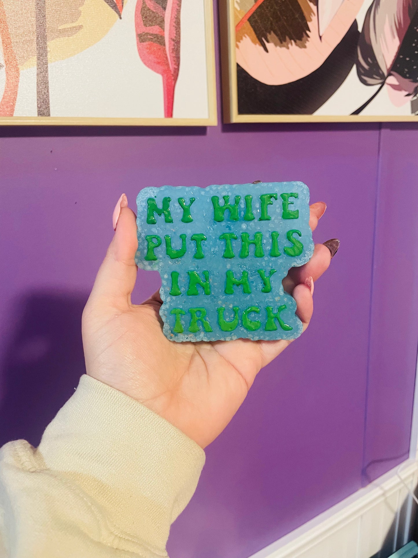 My wife put this in my truck