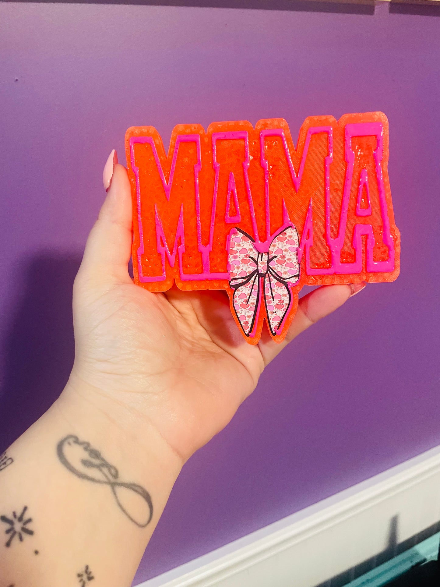 MAMA W/cardstock bow