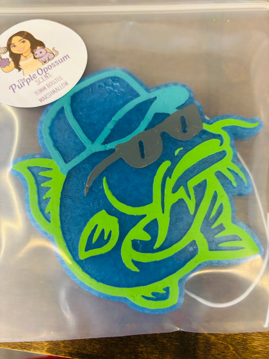 Bass fish with glasses